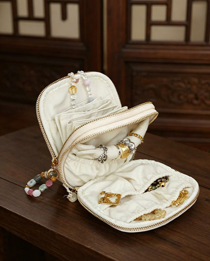 Grass & Butterfly Song Brocade jewelry bag | 芳草蝴蝶宋锦首饰包