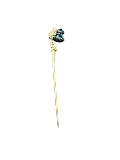 Horse & Wealth Song Brocade Hairpin · Sanma 三马马上有钱宋锦发簪