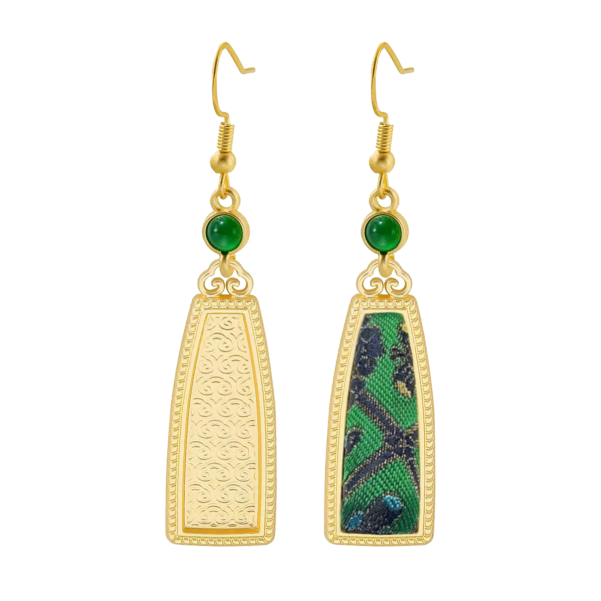 Shangjiukai Badayun Song Brocade Earrings 上久楷四达晕宋锦耳环