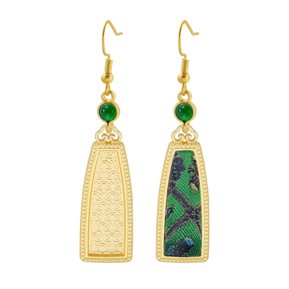 Shangjiukai Badayun Song Brocade Earrings 上久楷四达晕宋锦耳环