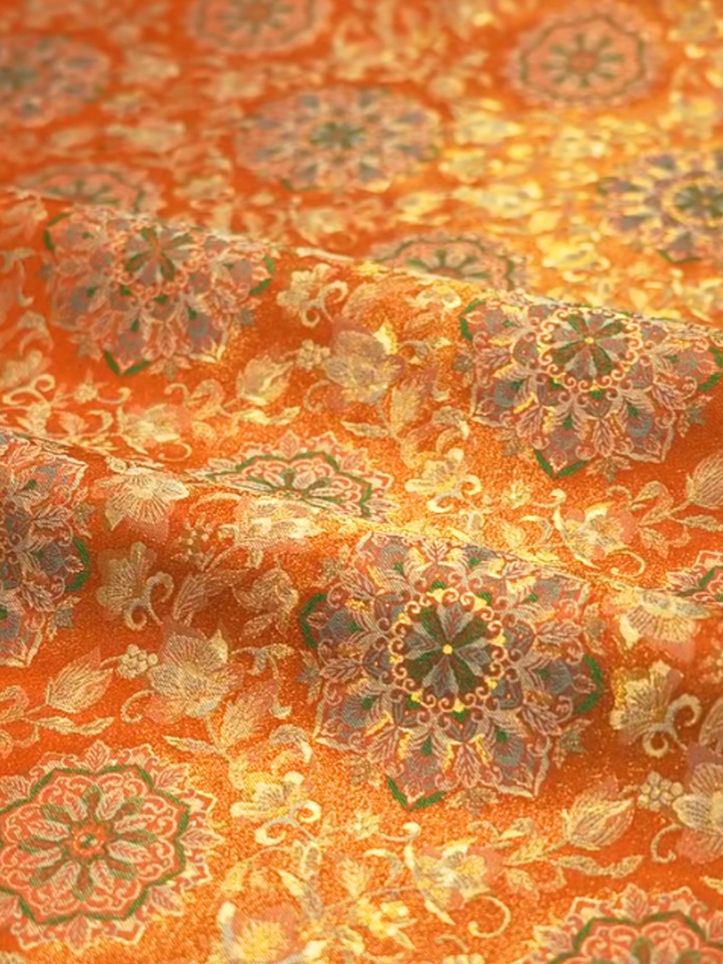 Colorful Lotus & Bao Xiang Floral Song Brocade Card Holder | 彩莲宝相花宋锦卡包