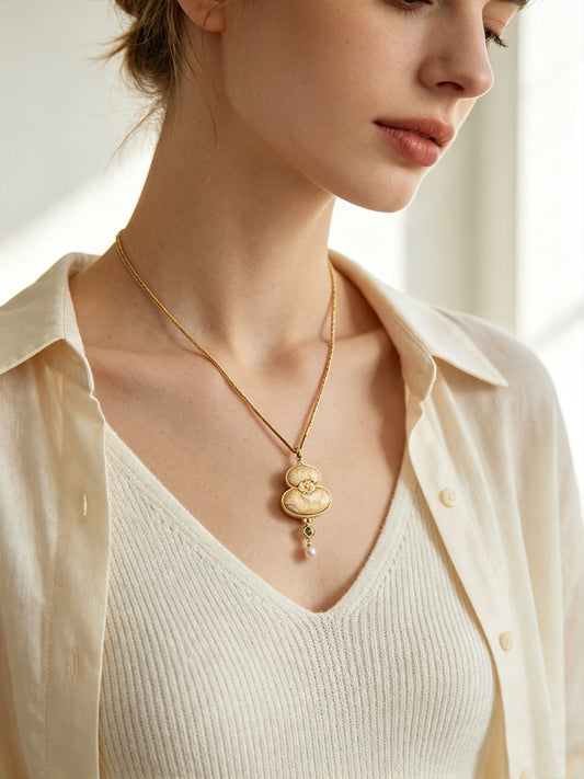 Ruyi & Victory Patterns Song Brocade Necklace · Shangjiukai 上久楷如意定胜宋锦项链