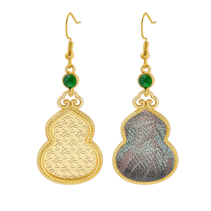 Sanma Squirrel & Grape Song Brocade Earrings 三马松鼠葡萄宋锦耳环