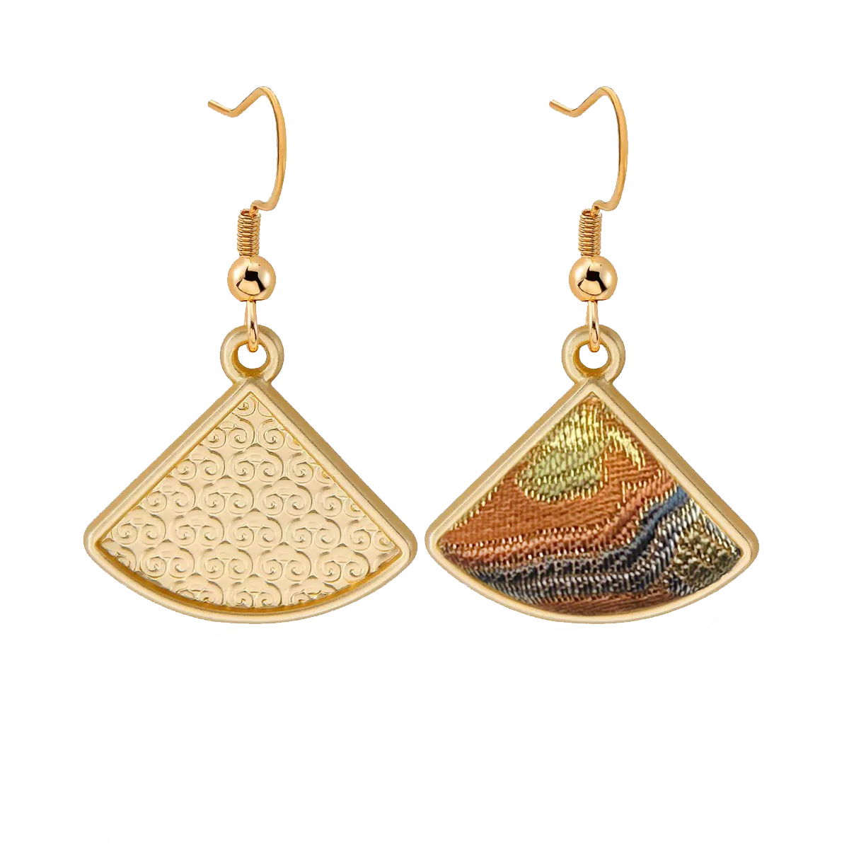 Song Brocade Earrings | Autumn Garden Design, by Lu Meiying 陆美英满园秋色宋锦耳环