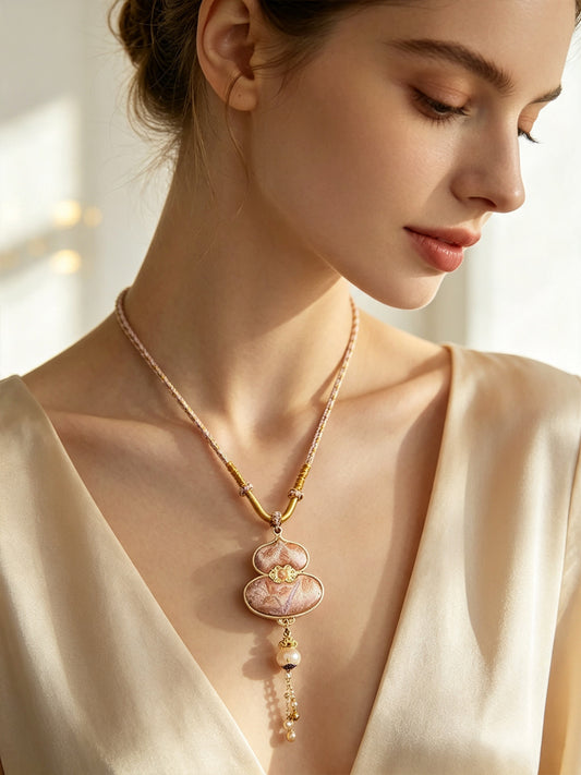 Colorful Butterflies Song Brocade Necklace · Shangjiukai 上久楷瑞彩蝶舞宋锦项链