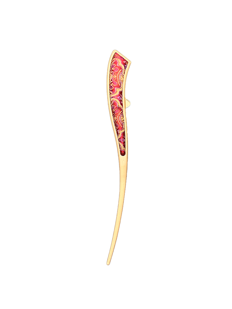 Red Victory Pattern Song Brocade Hairpin · Yu Jiutian 御九天红色定胜纹宋锦发簪