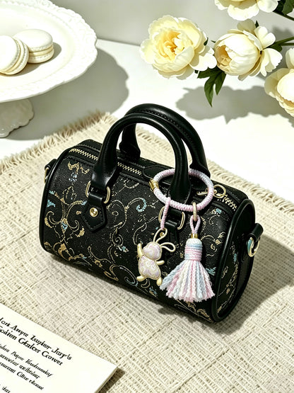 Shangjiukai Pink Dingsheng Song Brocade Bag Charm 上久楷粉定胜宋锦包挂