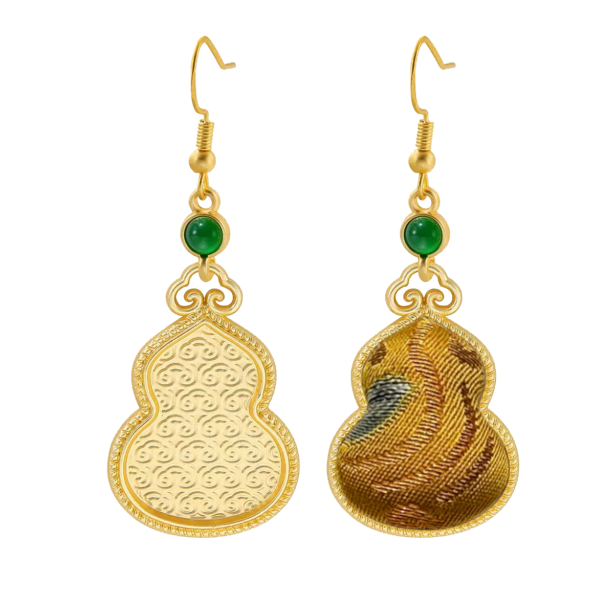 Sanma Butterfly & Blossom Song Brocade Earrings 三马蝶恋花宋锦耳环